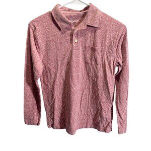 Crewcuts Boys‎ Size 12 Heathered Red Long-Sleeve Polo Cotton